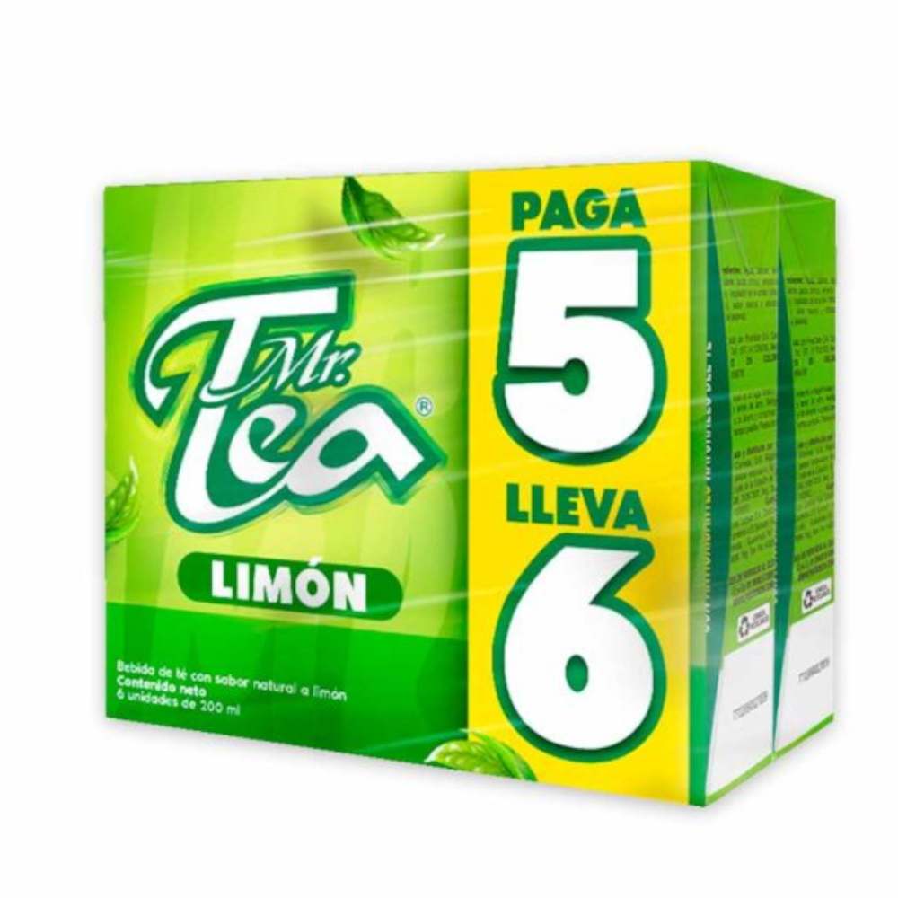 Mr Tea Limón Tetrapak Pague 5 LLeve 6 200Ml | SuperBooM